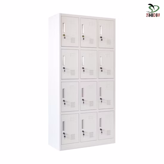 Armadietto per scuola/ufficio/palestra Armadietti per riporre abiti in metallo e acciaio a 12 ante per il personale
