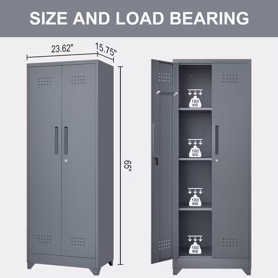 Armadietto per materiali di pulizia Armadietti per attrezzi puliti a doppia porta